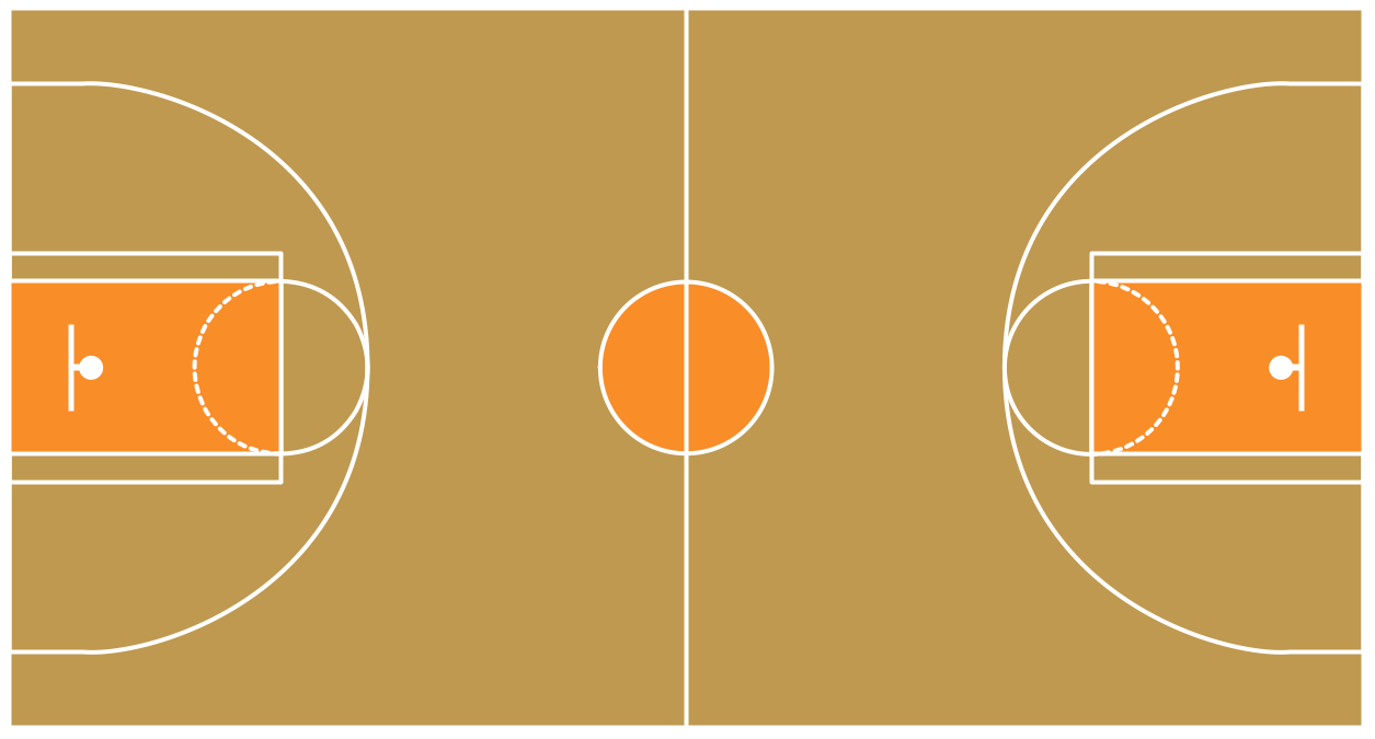 Basketball Field in the Vector *