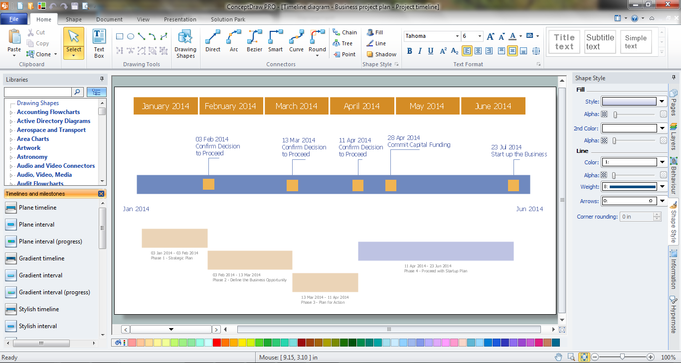 How To Create A Timeline Chart In Visio - Infoupdate.org