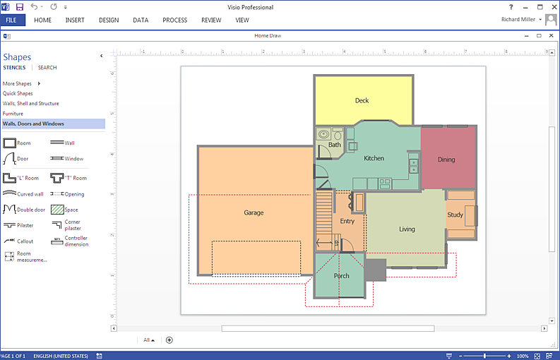 microsoft office draw map