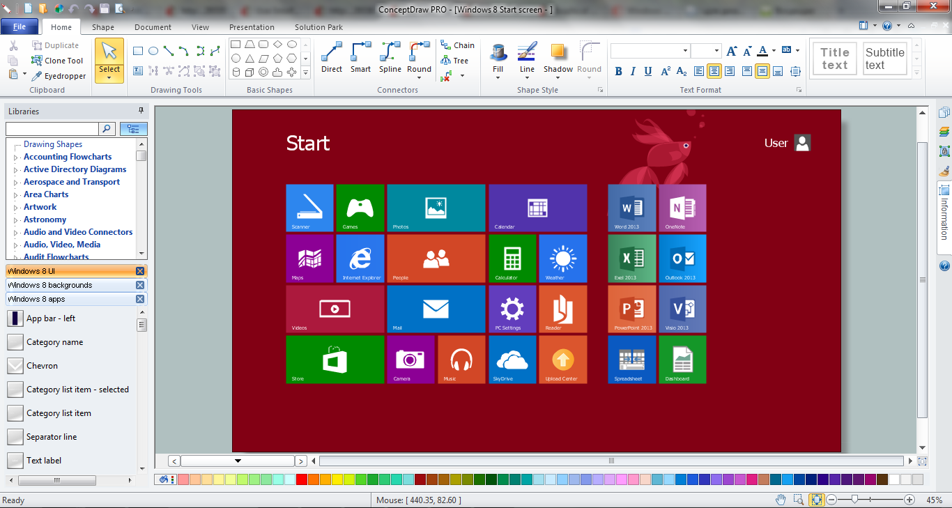 Graphical User Interface Examples GUI Prototyping with ConceptDraw 