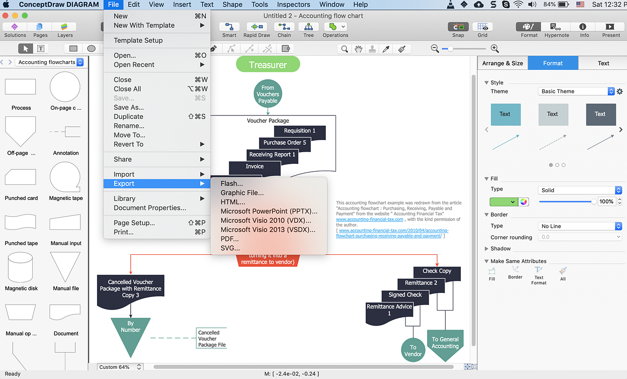 export conceptdraw project as pdf