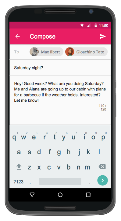 User Interface Android 5.0 — Gmail