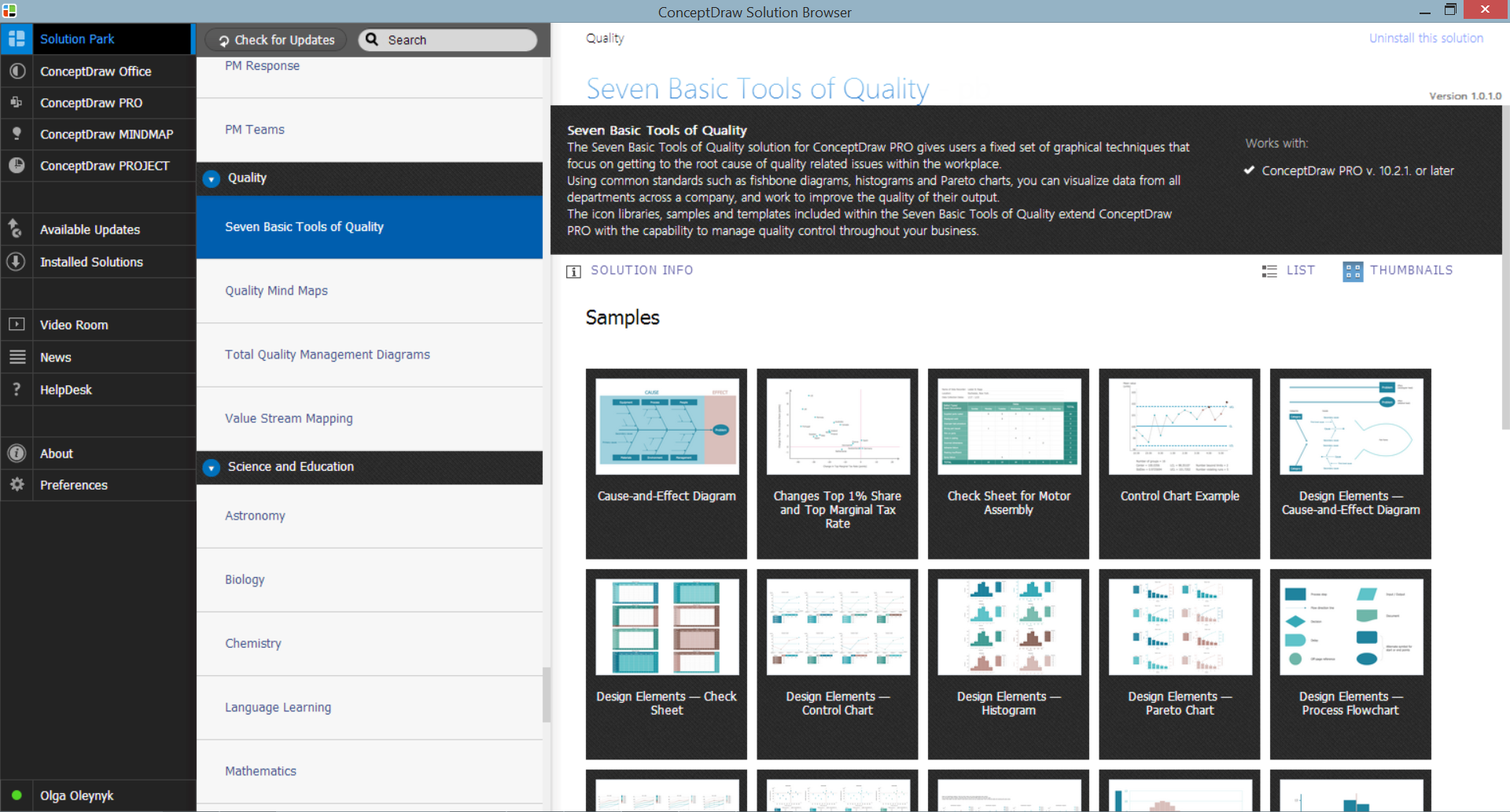 Seven Basic Tools of Quality Solution in ConceptDraw STORE