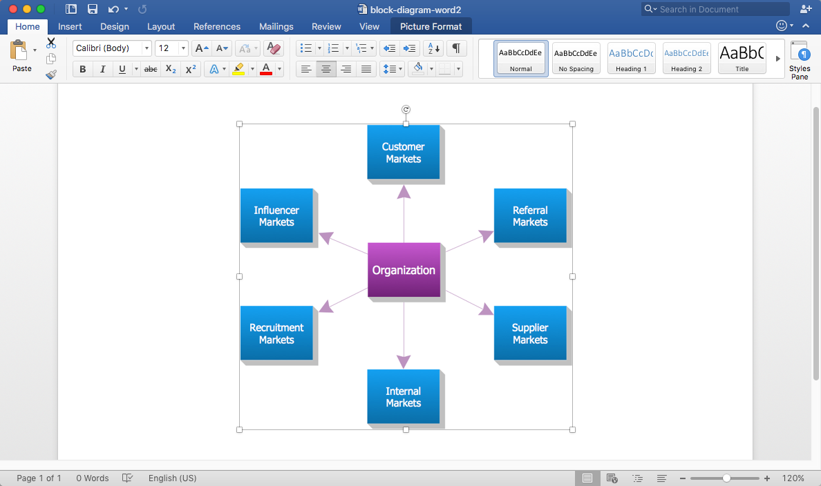 Add A Block Diagram To A MS Word Document ConceptDraw HelpDesk