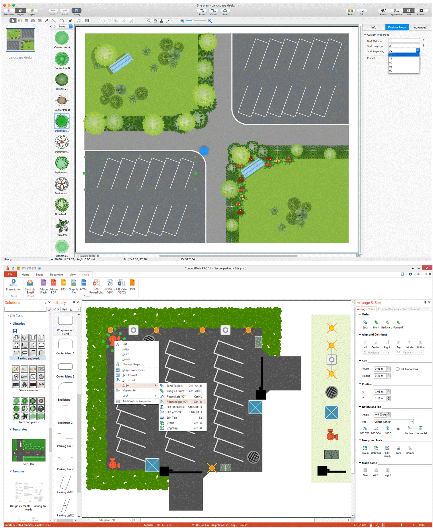 Design Element Site Plan Professional Building Drawing