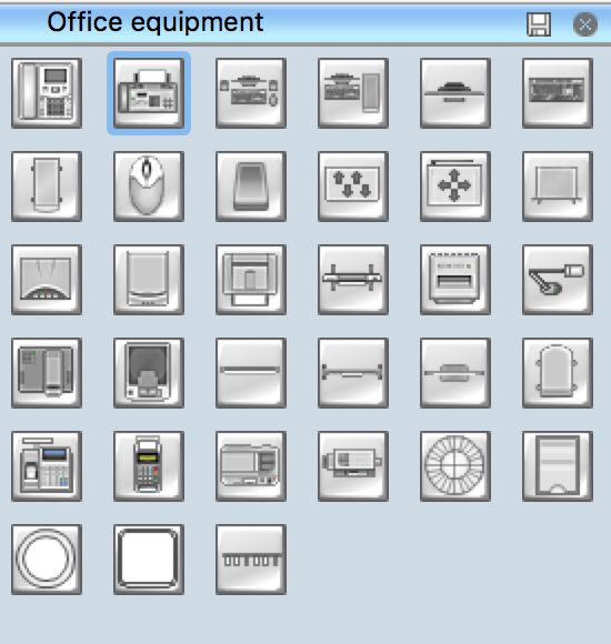 Office Equipment library for Design Office Layout Plan