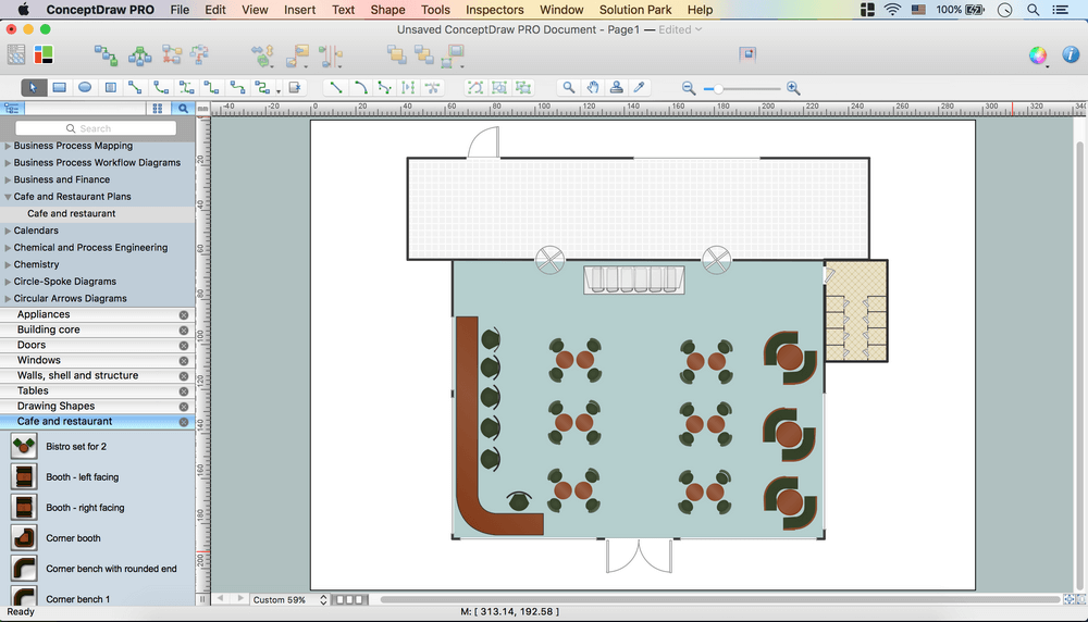 How to Create a Cafe and Restaurant Floor Plan