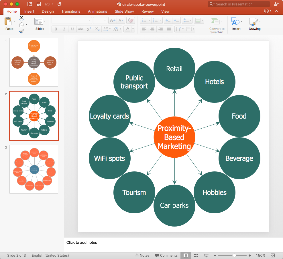 Circle-spoke Diagram in PowerPoint