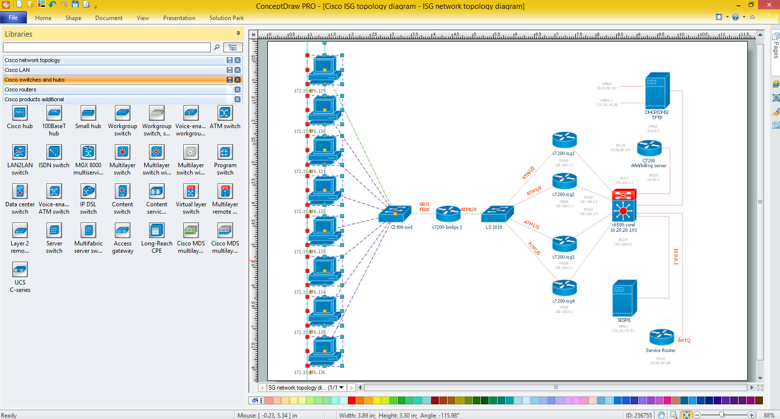 Cisco network diagrams for windows