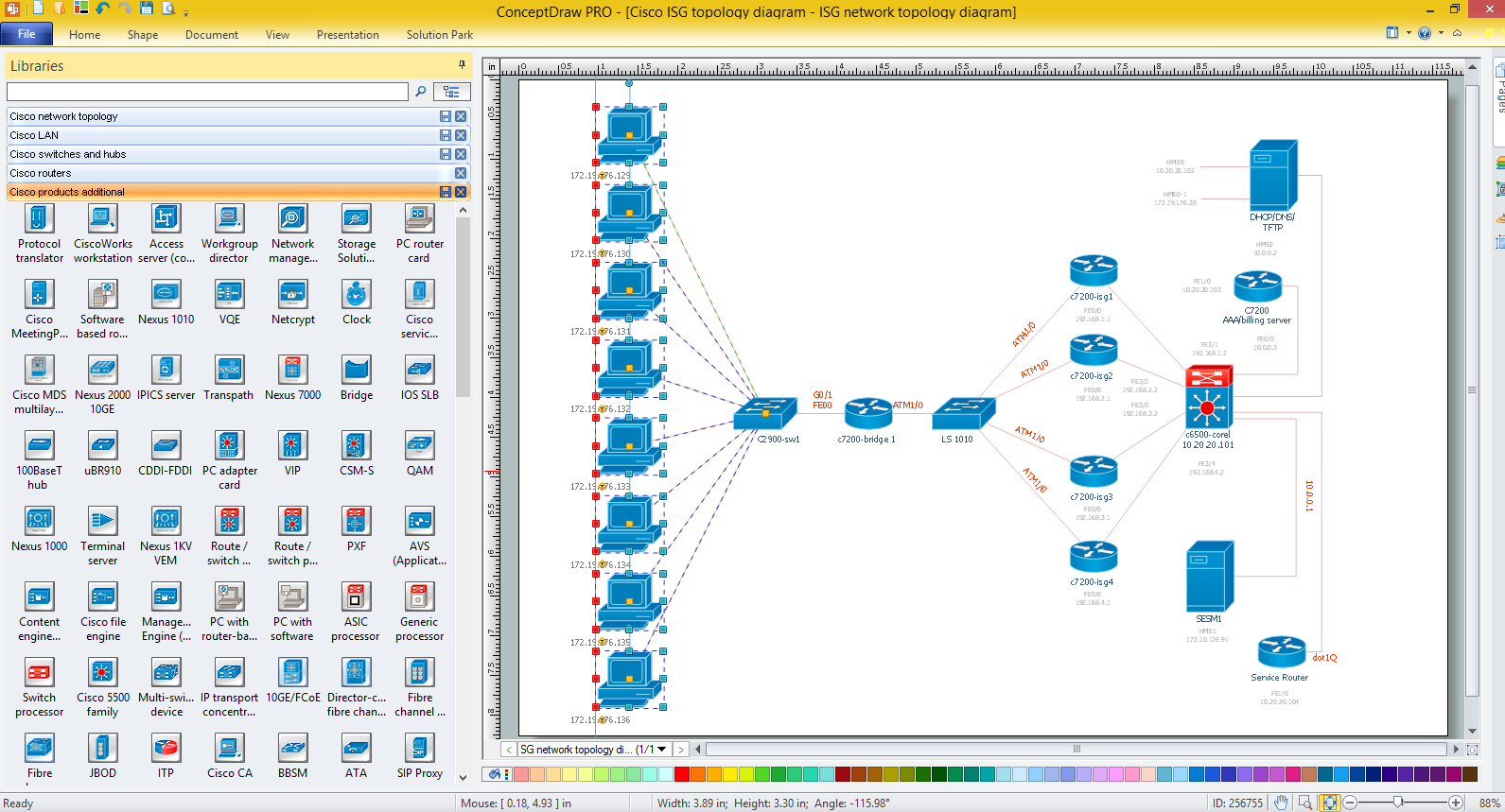 Cisco network diagrams for windows