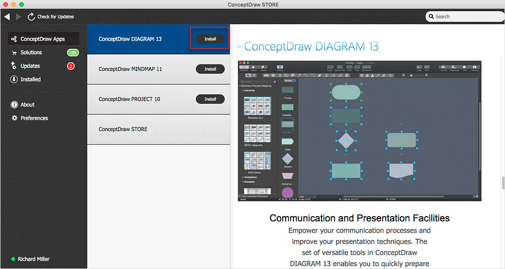 ConceptDraw PROJECT instal the last version for mac