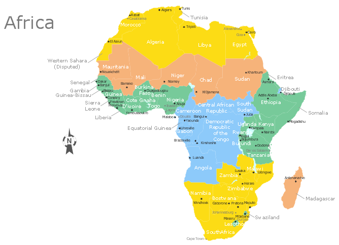 Continents Map