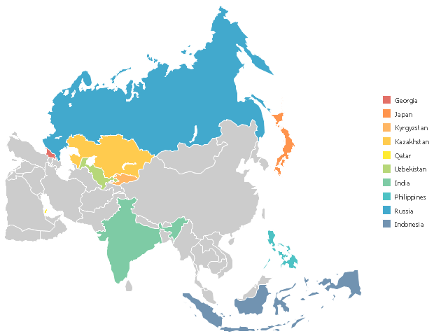 Карта евразии векторная