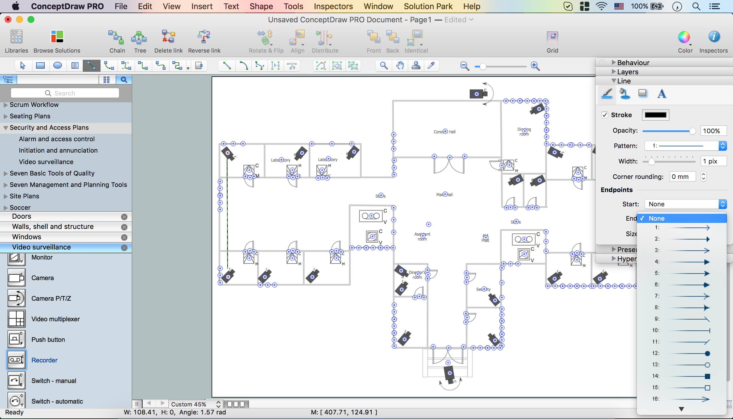 How to Create a CCTV Diagram | How To Create CCTV Network Diagram |  Classroom Layout | Drawing Cctv Layout