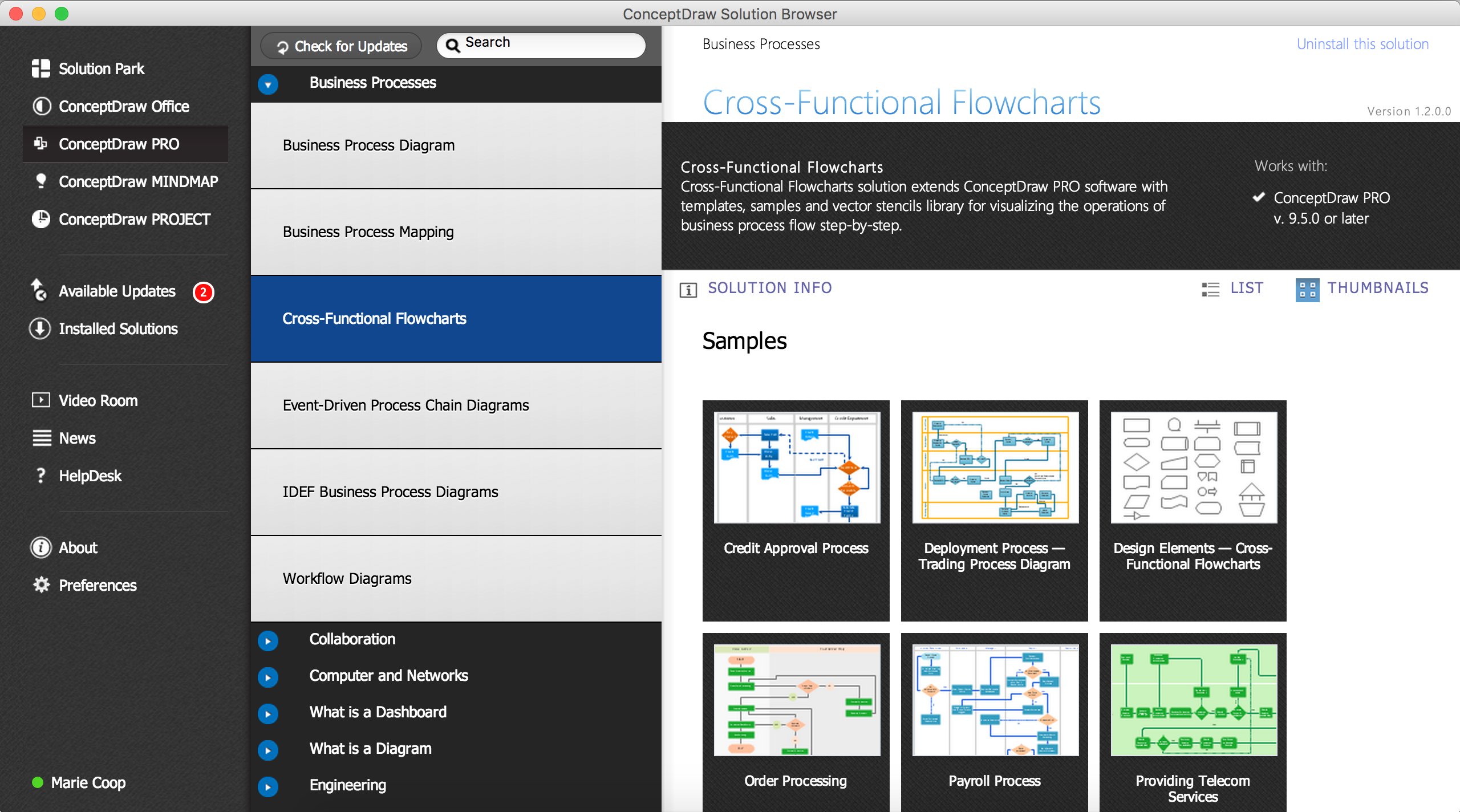Cross Functional Flowchart Solution with ConceptDraw STORE