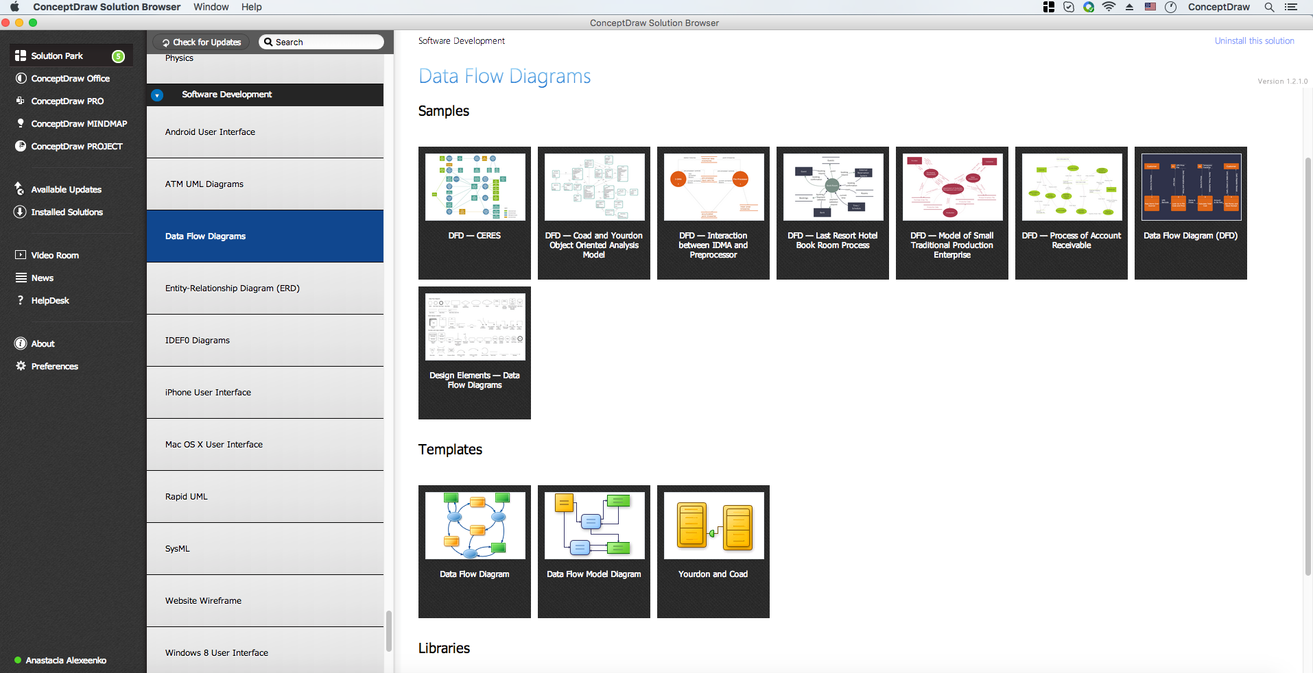 Data Flow Diagrams Solution in ConceptDraw STORE