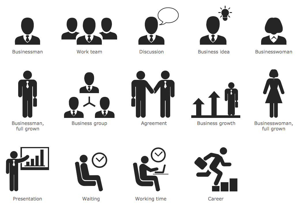 Design Infographics - Business People Pictograms