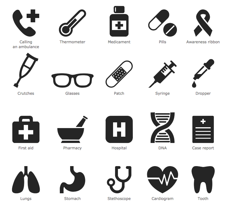 Design Infographics - Medicine and Health Pictograms