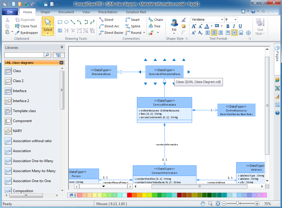 Диаграмма классов uml visio