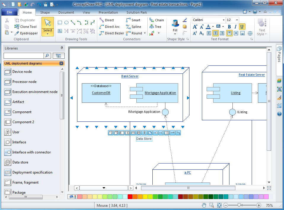 UML Deployment Diagram | Design of the Diagrams | Business Graphics ...