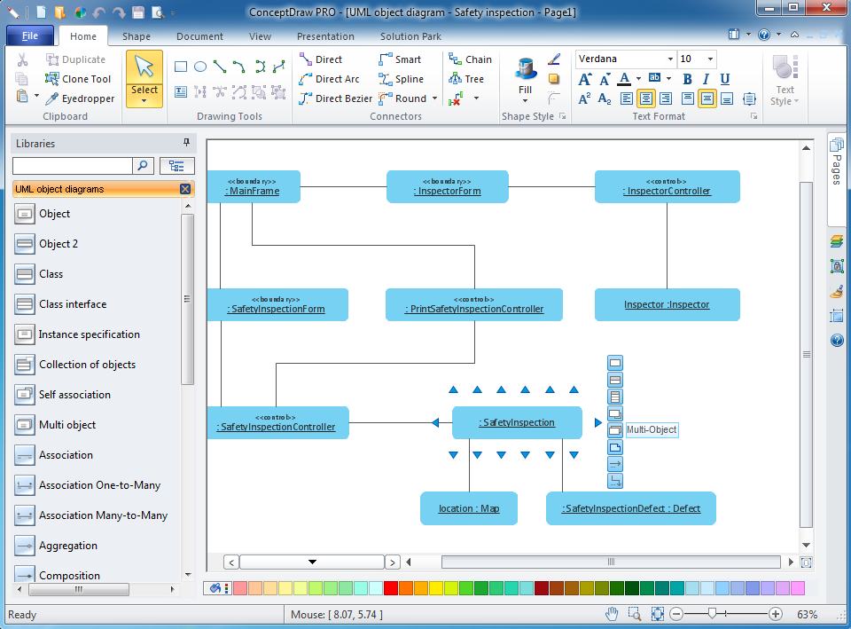 UML Object Diagram | Design he Diagrams | Business Graphics Software
