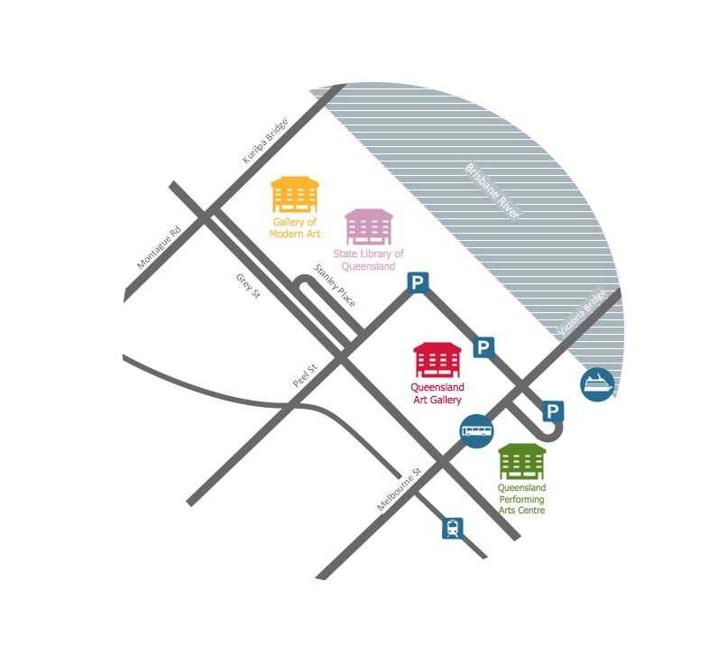 Directions Map - Travelling to the Gallery