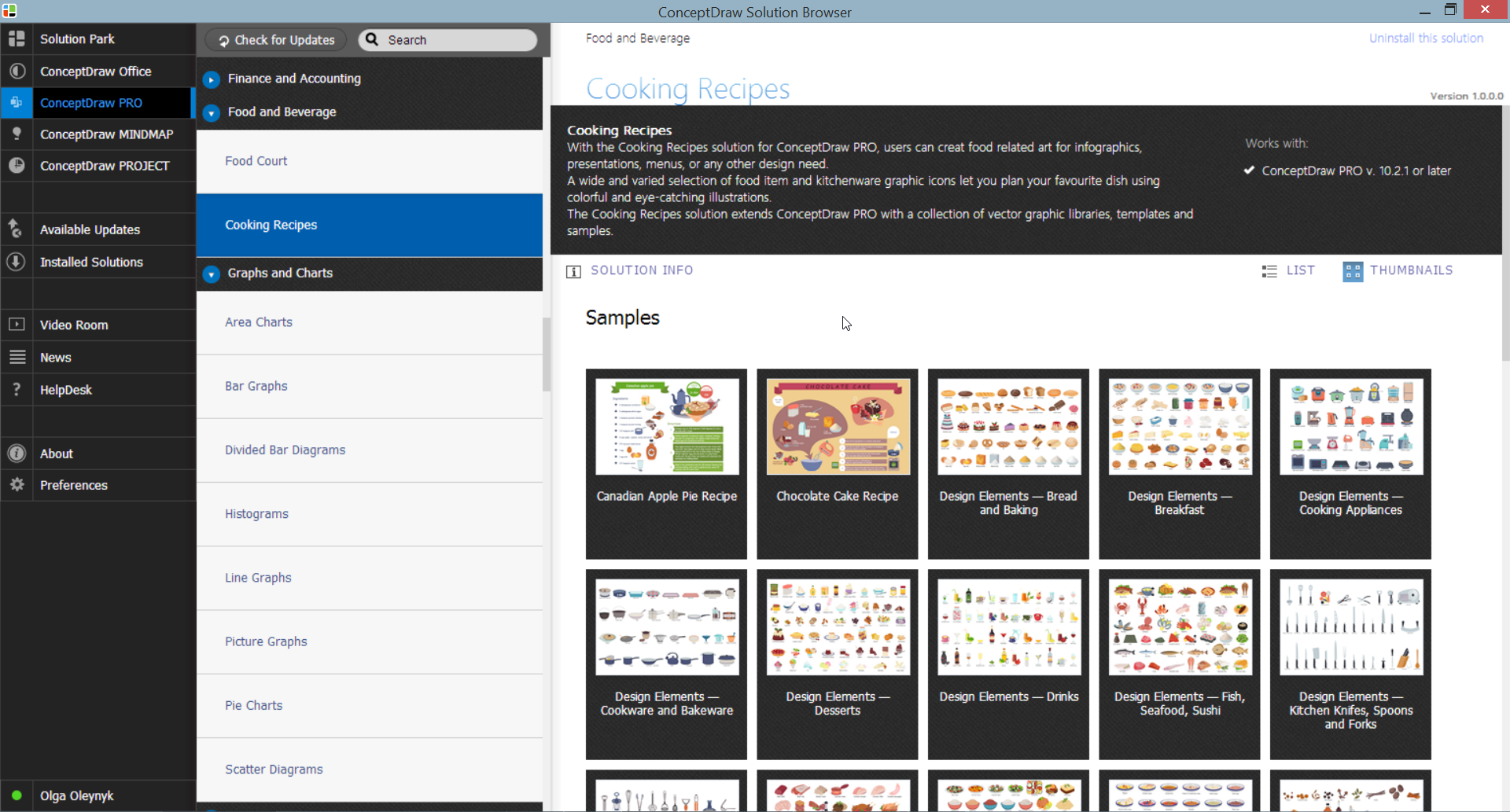 Cooking Recipes Solution in ConceptDraw STORE