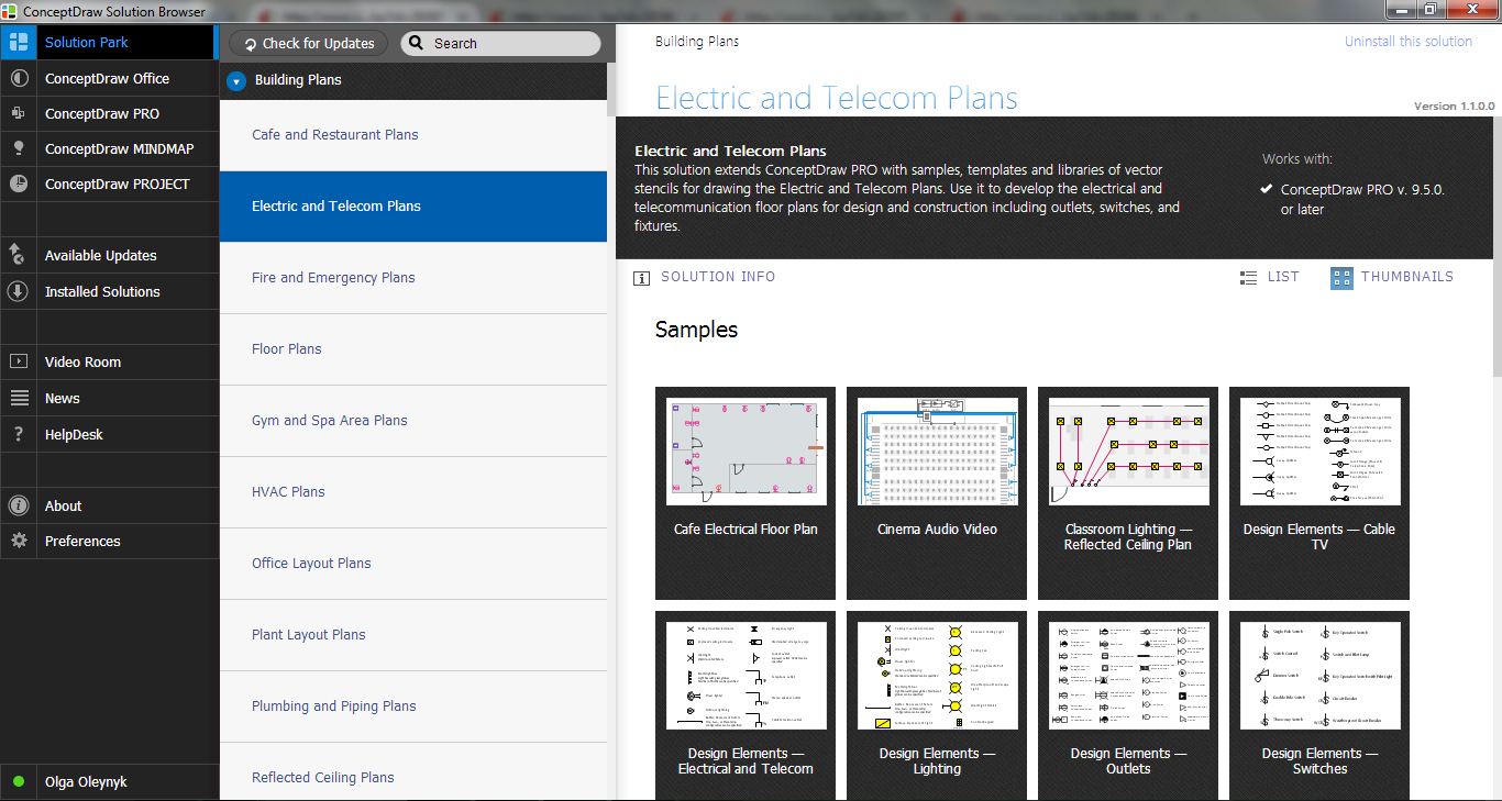 Electric and Telecom Plans Solution in ConceptDraw STORE