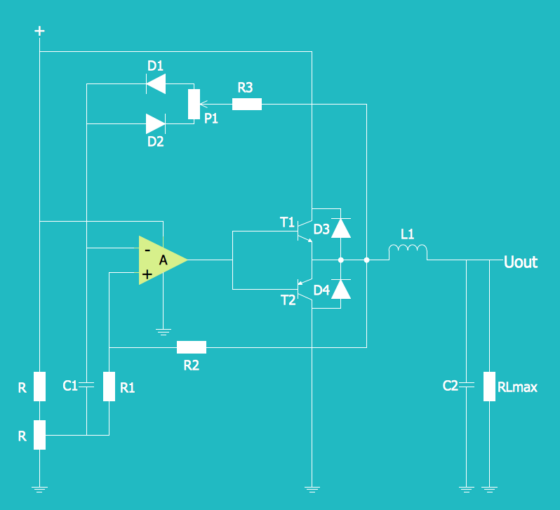 Electrical Schematic - Simple Switched Supply