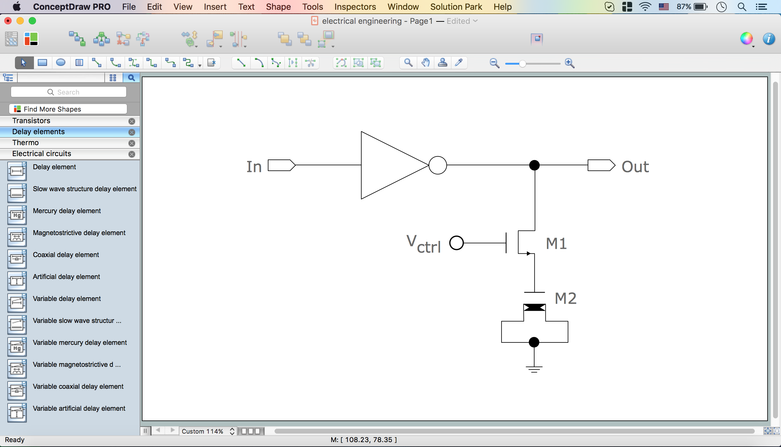 Shunt Capacitor Delay Element