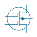 MOSFET, P, dep, 2 gates, env