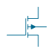 MOSFET, P, enh, 1 gate