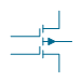 MOSFET, P, enh, 2 gates