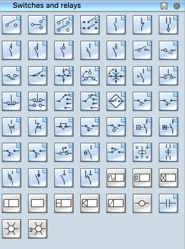 on off switches symbols