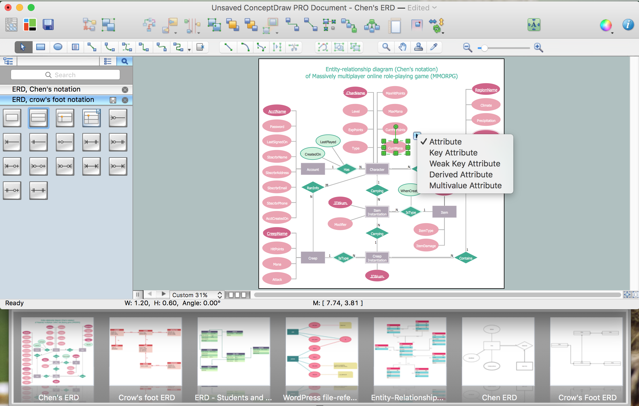 Drawing ER Diagram