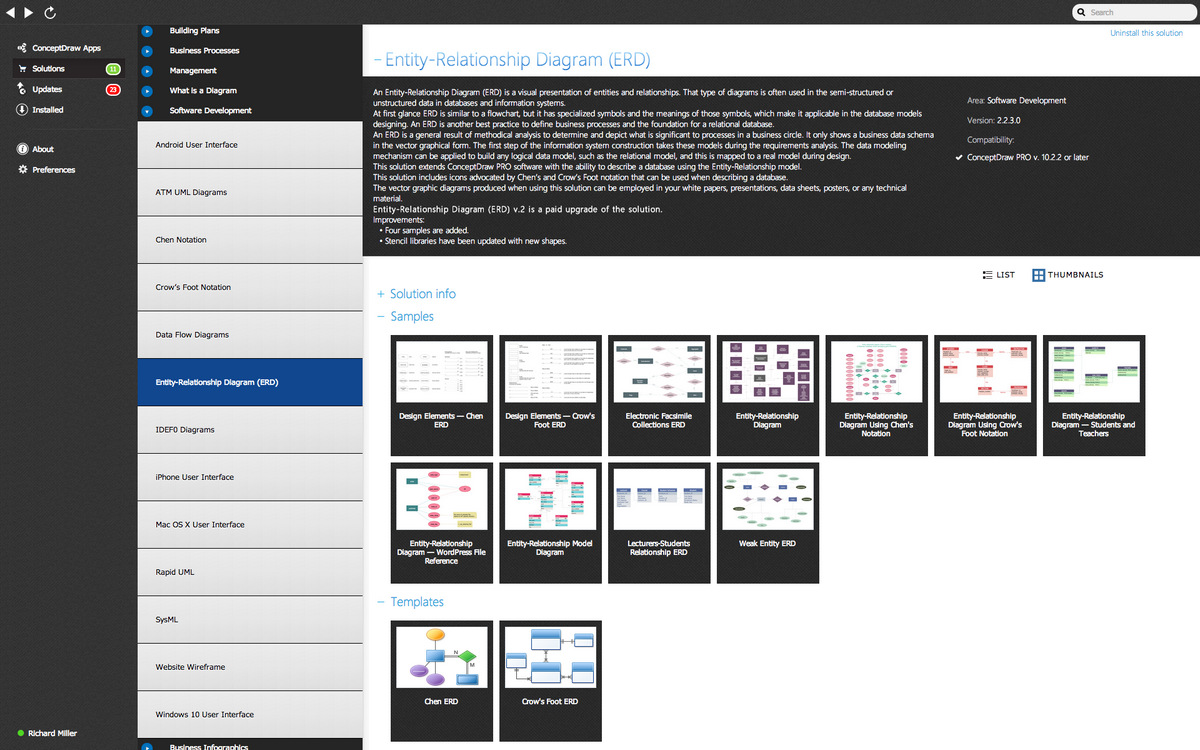 Entity Relationship Diagrams solution