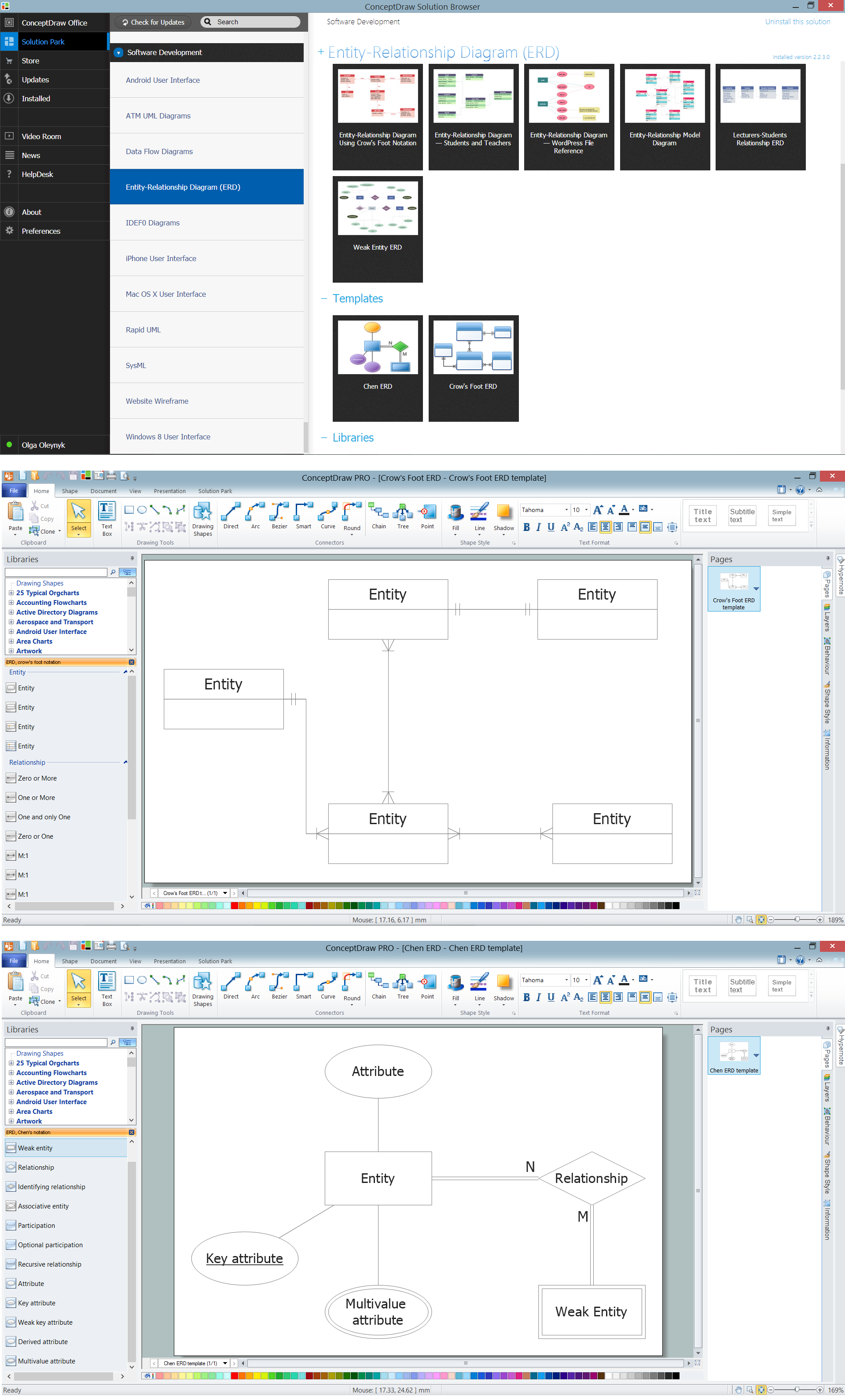 Entity Relationship Diagram Software - ERD Templates