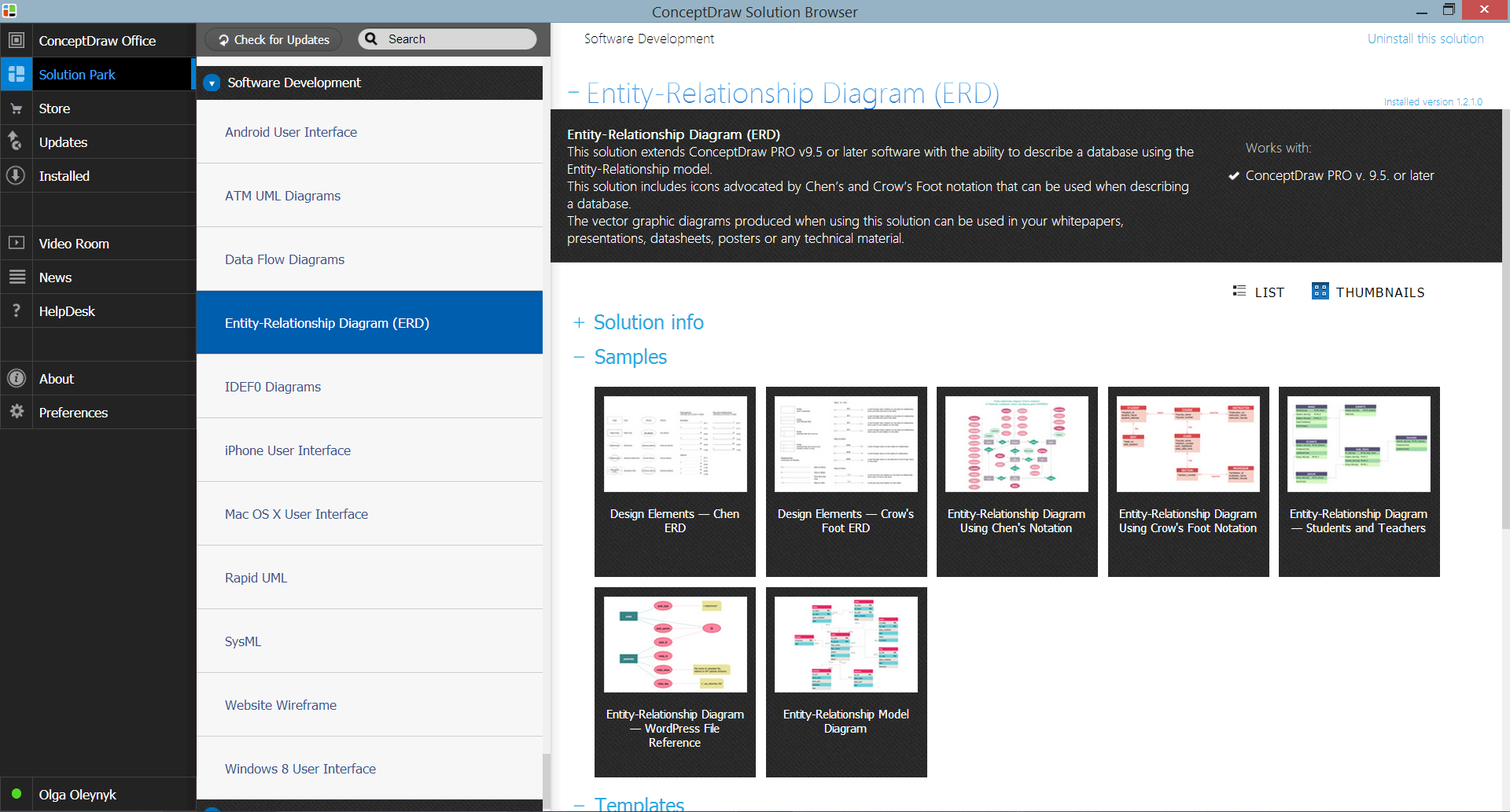 Entity-Relationship Diagram (ERD) Solution in ConceptDraw STORE