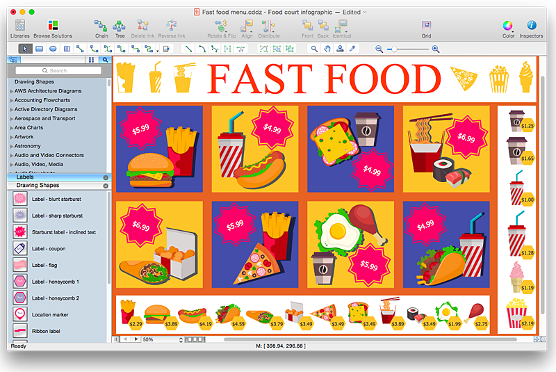 conceptdraw-food-court-solution