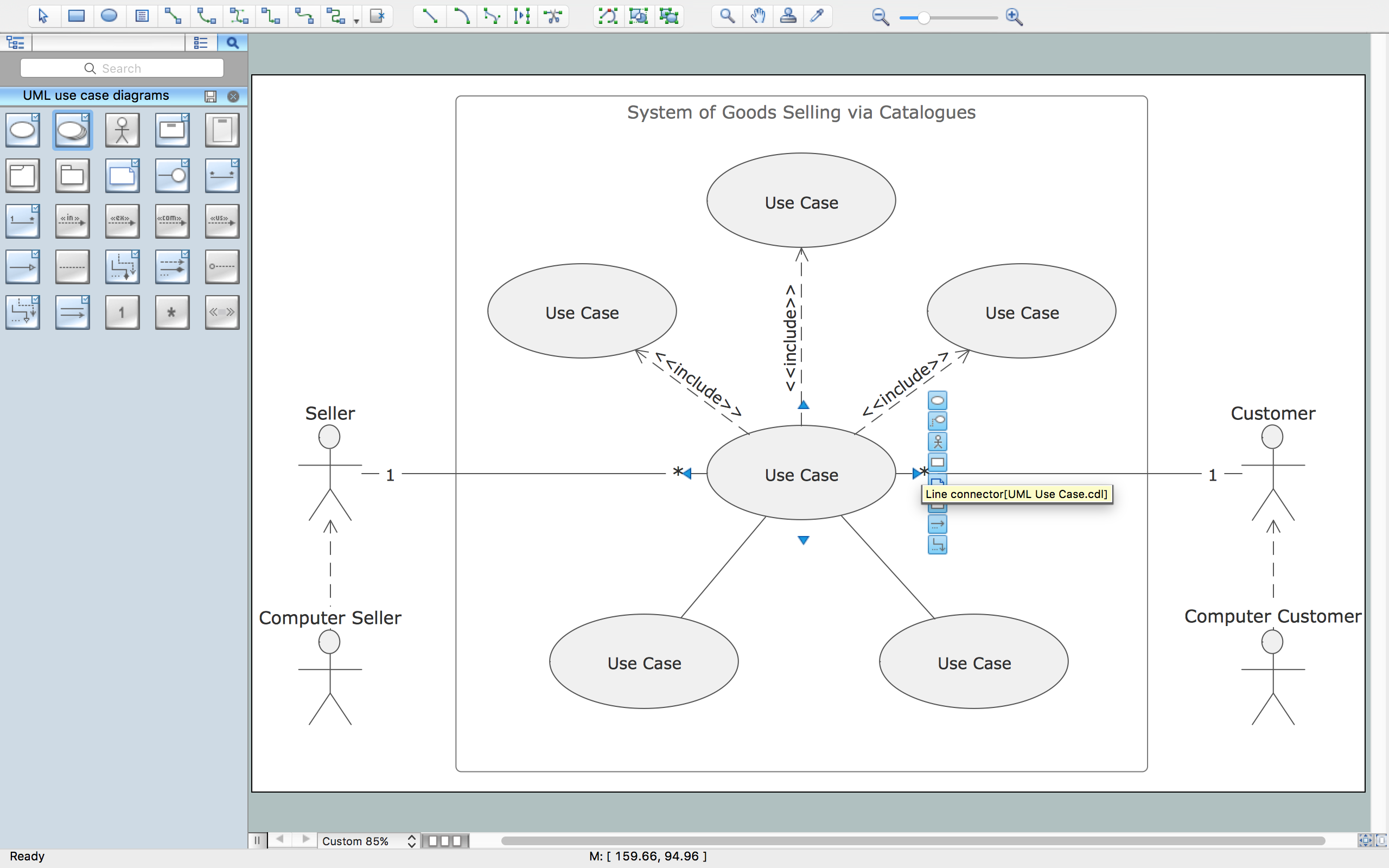 use case diagram with alternatives example for online shopping