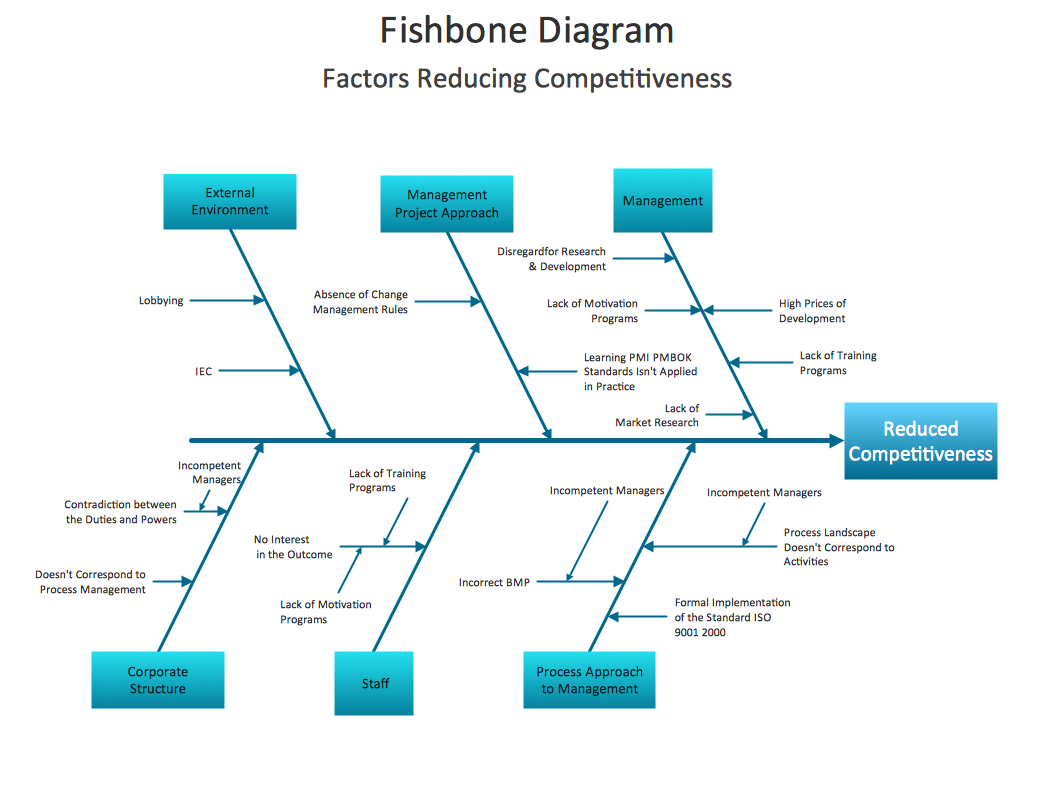 Fishbone Diagram - Factors Reducing Competitiveness