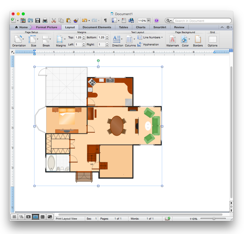 How To Add A Floor Plan To A Ms Word Document Using Conceptdraw Pro Network Layout Floor Plans Gym And Spa Area Plans How To Make A Floor Layout