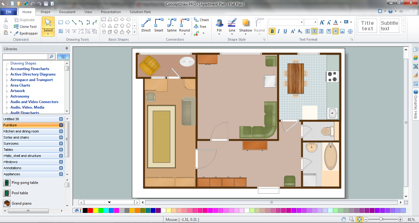 microsoft office draw floor plan