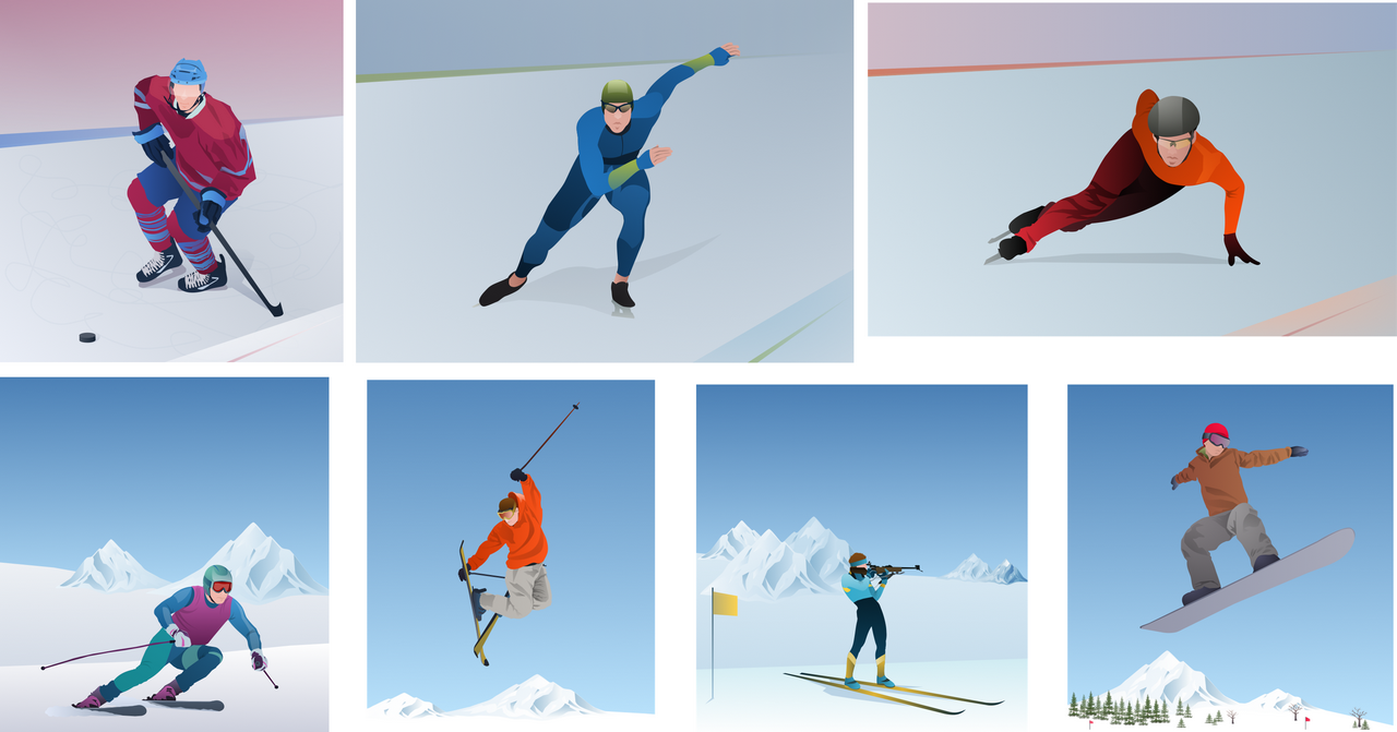 Clipart from the Winter Sports