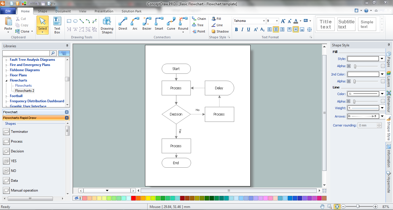 free online flowchart maker with jumping line