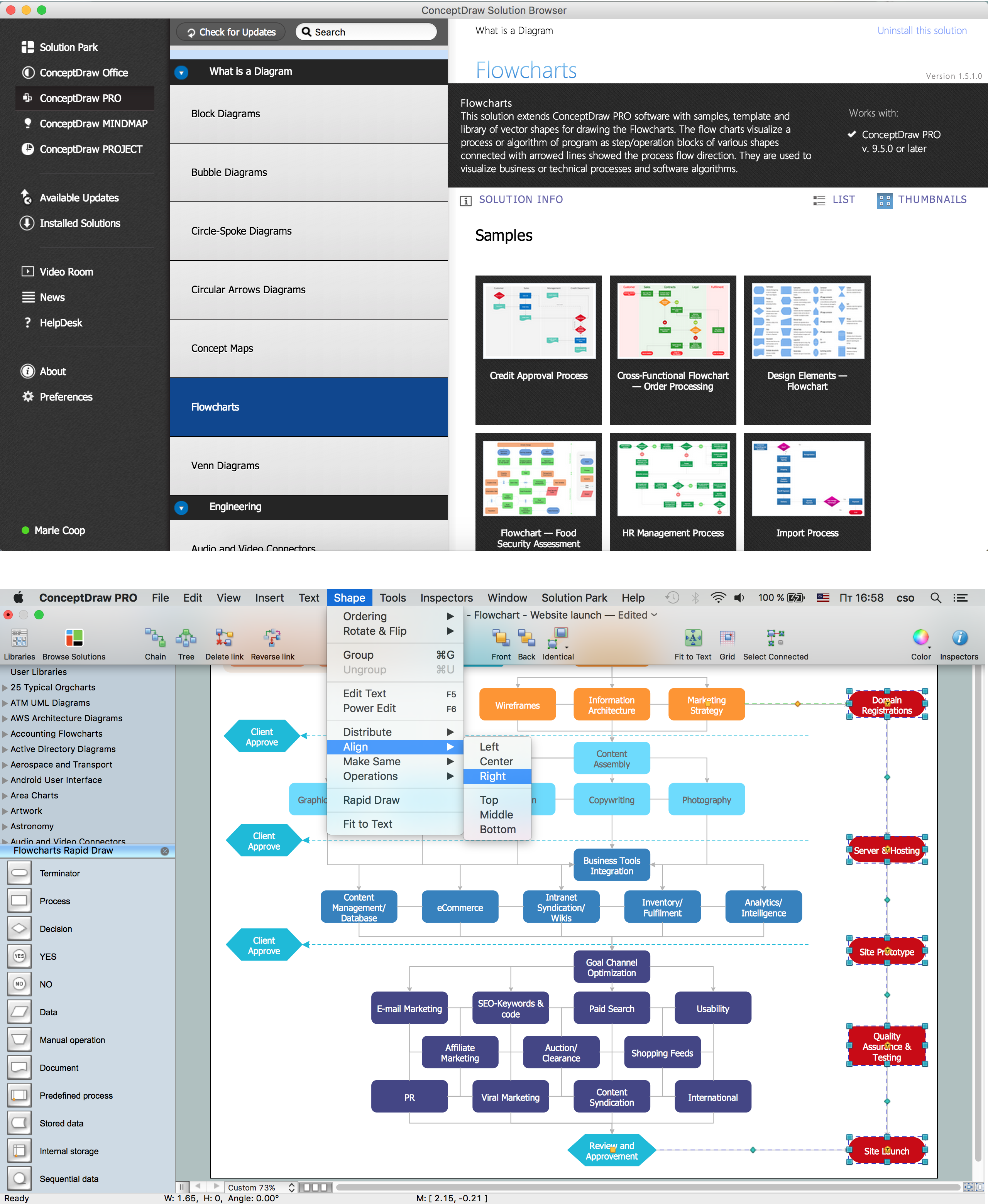 Flowchart design. Flowchart symbols, shapes, stencils and icons ...