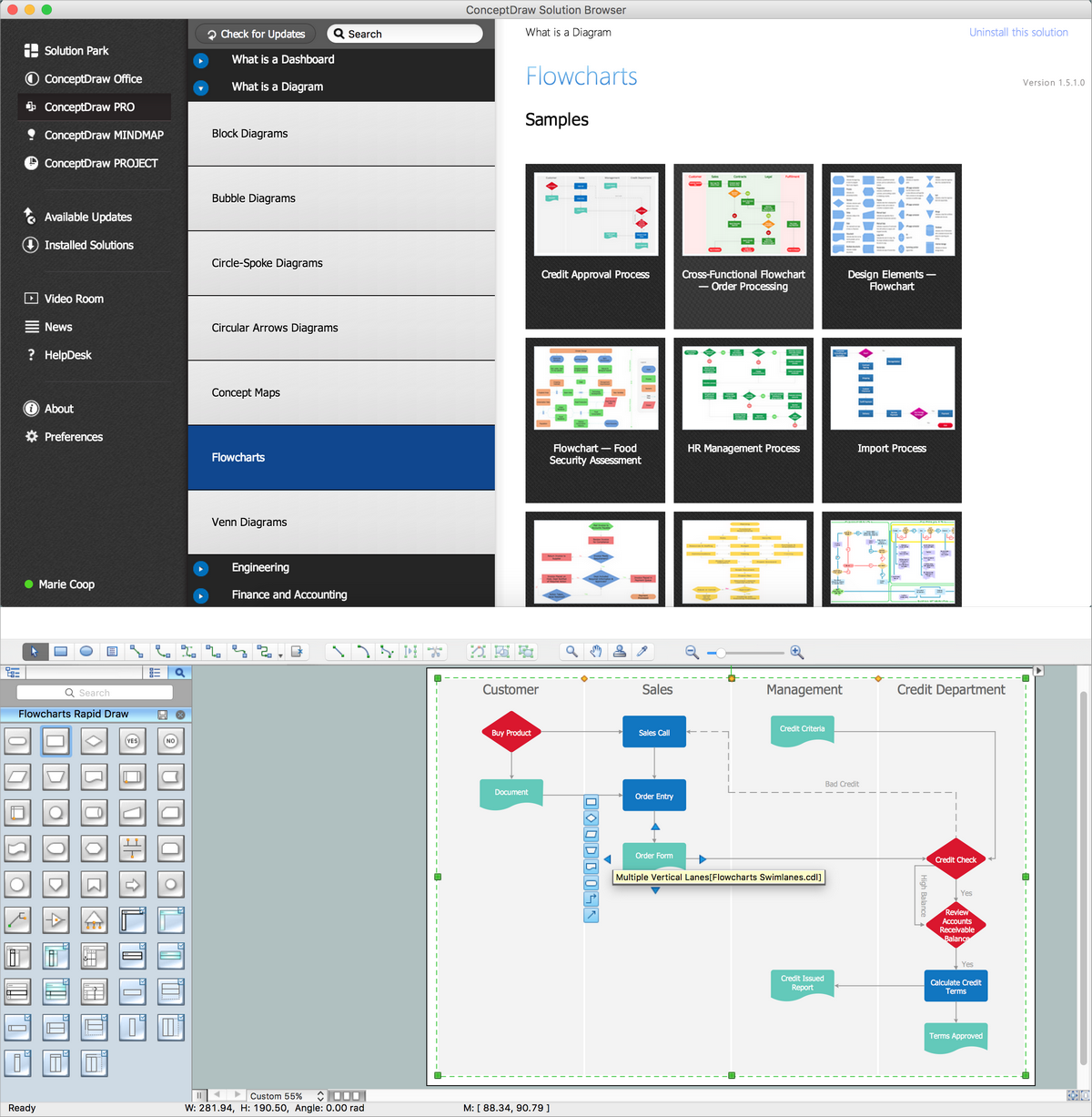 Flowchart on Bank. Flowchart Examples