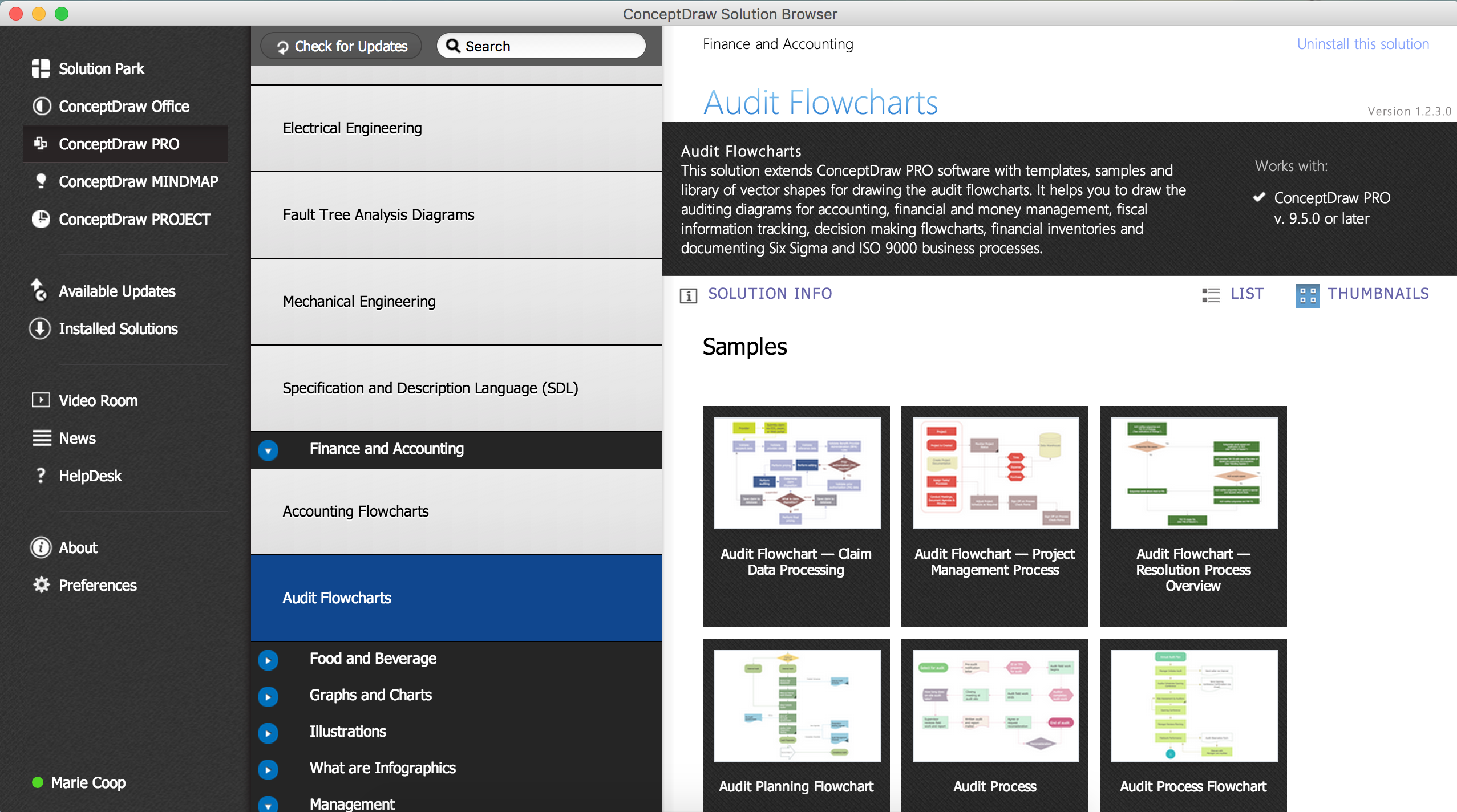 Accounting Flowcharts solution in ConceptDraw STORE