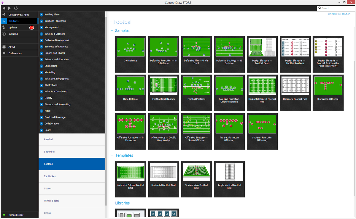 Football Solution in ConceptDraw STORE