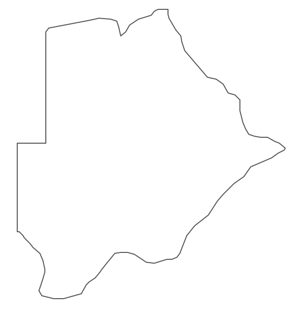 Geo Map - Africa - Botswana Contour